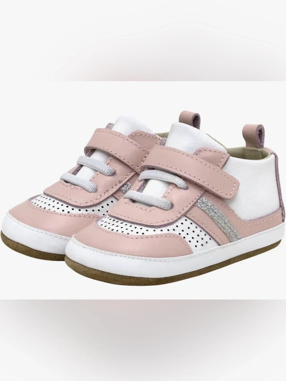 NEW Robeez First Kicks Baby Girl Sneakers in Eliza Pink Size 12-18 months